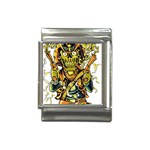 Cowboy Skeleton With Gun Illustration Italian Charm (13mm)