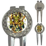 Cowboy Skeleton With Gun Illustration 3-in-1 Golf Divots