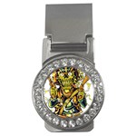 Cowboy Skeleton With Gun Illustration Money Clips (CZ) 