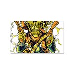 Cowboy Skeleton With Gun Illustration Sticker (Rectangular)