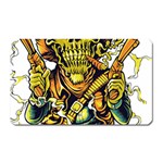 Cowboy Skeleton With Gun Illustration Magnet (Rectangular)