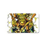 Cowboy Skeleton With Gun Illustration Magnet (Name Card)
