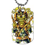 Cowboy Skeleton With Gun Illustration Dog Tag (One Side)