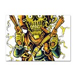 Cowboy Skeleton With Gun Illustration Sticker A4 (10 pack)