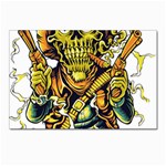 Cowboy Skeleton With Gun Illustration Postcard 4 x 6  (Pkg of 10)