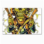Cowboy Skeleton With Gun Illustration Postcards 5  x 7  (Pkg of 10)
