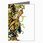 Cowboy Skeleton With Gun Illustration Greeting Card