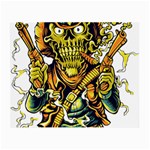 Cowboy Skeleton With Gun Illustration Small Glasses Cloth