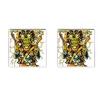 Cowboy Skeleton With Gun Illustration Cufflinks (Square)