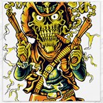 Cowboy Skeleton With Gun Illustration Canvas 16  x 16 
