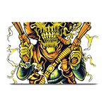 Cowboy Skeleton With Gun Illustration Plate Mats