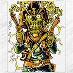 Cowboy Skeleton With Gun Illustration Canvas 11  x 14 
