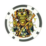 Cowboy Skeleton With Gun Illustration Poker Chip Card Guard
