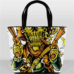 Cowboy Skeleton With Gun Illustration Bucket Bag