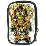Cowboy Skeleton With Gun Illustration Compact Camera Leather Case