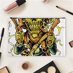 Cowboy Skeleton With Gun Illustration Cosmetic Bag (Large)