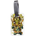 Cowboy Skeleton With Gun Illustration Luggage Tag (two sides)