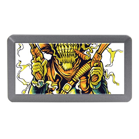 Cowboy Skeleton With Gun Illustration Memory Card Reader (Mini) from ArtsNow.com Front
