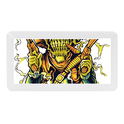 Cowboy Skeleton With Gun Illustration Memory Card Reader (Mini) from ArtsNow.com Front