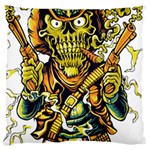 Cowboy Skeleton With Gun Illustration Large Cushion Case (One Side)