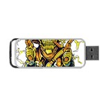 Cowboy Skeleton With Gun Illustration Portable USB Flash (Two Sides)