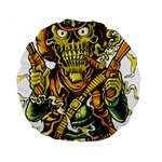 Cowboy Skeleton With Gun Illustration Standard 15  Premium Round Cushions