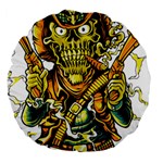 Cowboy Skeleton With Gun Illustration Large 18  Premium Round Cushions