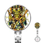 Cowboy Skeleton With Gun Illustration Stainless Steel Nurses Watch