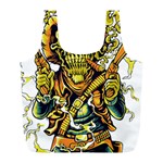 Cowboy Skeleton With Gun Illustration Full Print Recycle Bag (L)