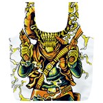 Cowboy Skeleton With Gun Illustration Full Print Recycle Bag (XL)