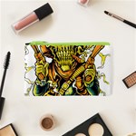 Cowboy Skeleton With Gun Illustration Cosmetic Bag (XS)