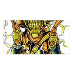 Cowboy Skeleton With Gun Illustration Satin Shawl 45  x 80 