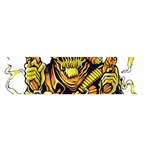 Cowboy Skeleton With Gun Illustration Oblong Satin Scarf (16  x 60 )