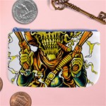 Cowboy Skeleton With Gun Illustration Large Coin Purse