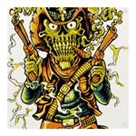 Cowboy Skeleton With Gun Illustration Banner and Sign 3  x 3 