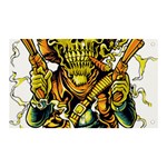 Cowboy Skeleton With Gun Illustration Banner and Sign 5  x 3 