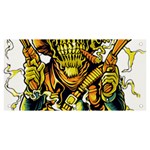 Cowboy Skeleton With Gun Illustration Banner and Sign 6  x 3 