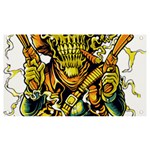 Cowboy Skeleton With Gun Illustration Banner and Sign 7  x 4 