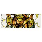 Cowboy Skeleton With Gun Illustration Banner and Sign 9  x 3 