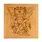 Cowboy Skeleton With Gun Illustration Wood Photo Frame Cube