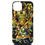 Cowboy Skeleton With Gun Illustration iPhone 14 Plus Black UV Print Case