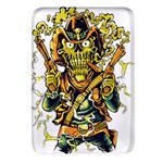 Cowboy Skeleton With Gun Illustration Rectangular Glass Fridge Magnet (4 pack)