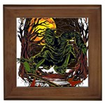 Grim Reaper Above Art  Monster Moon Letter Poster Framed Tile