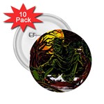 Grim Reaper Above Art  Monster Moon Letter Poster 2.25  Buttons (10 pack) 