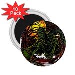 Grim Reaper Above Art  Monster Moon Letter Poster 2.25  Magnets (10 pack) 