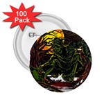 Grim Reaper Above Art  Monster Moon Letter Poster 2.25  Buttons (100 pack) 