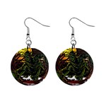 Grim Reaper Above Art  Monster Moon Letter Poster Mini Button Earrings