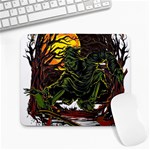 Grim Reaper Above Art  Monster Moon Letter Poster Large Mousepad