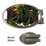 Grim Reaper Above Art  Monster Moon Letter Poster Money Clips (Oval) 