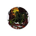 Grim Reaper Above Art  Monster Moon Letter Poster Rubber Coaster (Round)